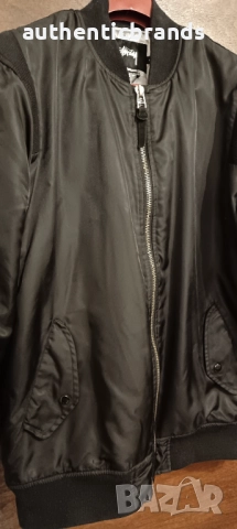 Stussy Waxed Bomber Flight Jacket Black, снимка 3 - Якета - 52691717