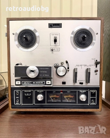 🔊Ретро ролков триглав магнетофон AKAI x-201D - магазинно състояние🔊, снимка 3 - Декове - 52730292