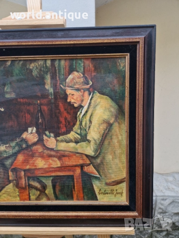 Уникална антикварна холандска авторска майсторска картина масло върху платно , снимка 4 - Картини - 52990764