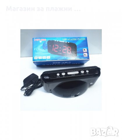 НАСТОЛЕН ЧАСОВНИК С АЛАРМА, ГОЛЯМ 1,8" LCD ДИСПЛЕЙ, ЧЕРЕН - код 806, снимка 2 - Друга електроника - 34276025