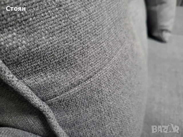 Сив диван от плат с функция сън, снимка 6 - Дивани и мека мебел - 50886773