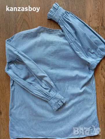 MASSIMO DUTTI  blue striped shirt - дамска риза р-р 38 / М, снимка 8 - Ризи - 55849665