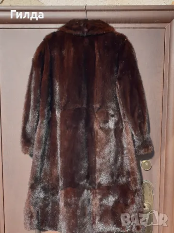 палто от естествена норка визон кафяво S цели кожи налично, снимка 10 - Палта, манта - 49144458