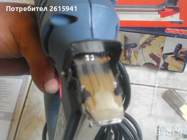 НОВ Ел.Такер Професионален ESCO 100-Скоби 8-20мм/Пирони 16-20мм-Пълен Комплект-Made in ITALY, снимка 15 - Други инструменти - 40706790