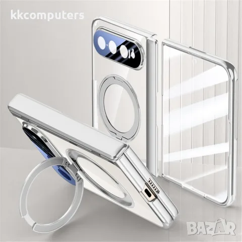 Xiaomi 18 Fold Магнитен Калъф, Стъкло, 360° Стойка – Черен, Червен и Сребрист, снимка 4 - Калъфи, кейсове - 56256485