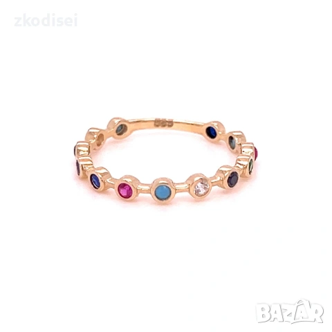 Златен дамски пръстен 1,17гр. 14кр. проба:585 размер:55 модел:38815-5