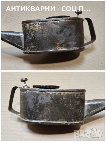 Стара Соц Метална Масльонка. / НОМЕР 1754., снимка 4 - Антикварни и старинни предмети - 53991343