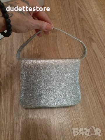 Малка сребърна чанта сребриста, снимка 9 - Чанти - 38408673