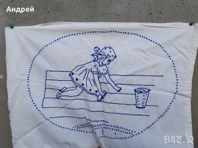 Стара бродирана калъфка за възглавница #21, снимка 2 - Антикварни и старинни предмети - 47850806