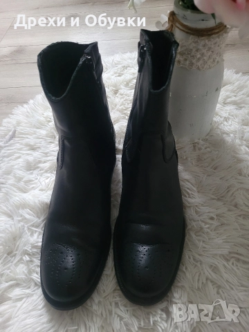 Черни боти естествена кожа 38 номер 