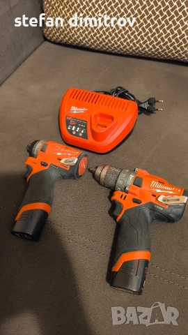 Milwaukee M12 FID-0 ударен импакт +Milwaukee M12 FPD-0, 44 Nm Milwauke ударен безчетков винтоверт , снимка 2 - Винтоверти - 54082441