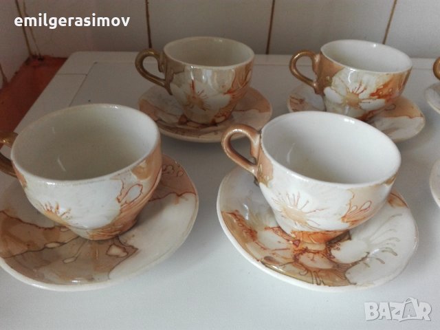 Сервиз за кафе и месингови вази., снимка 2 - Сервизи - 31830300