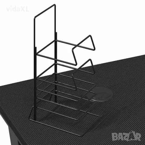 vidaXL Гейминг бюро с K-образни крака, черно, 110x60x75 см, снимка 9 - Бюра - 56146843