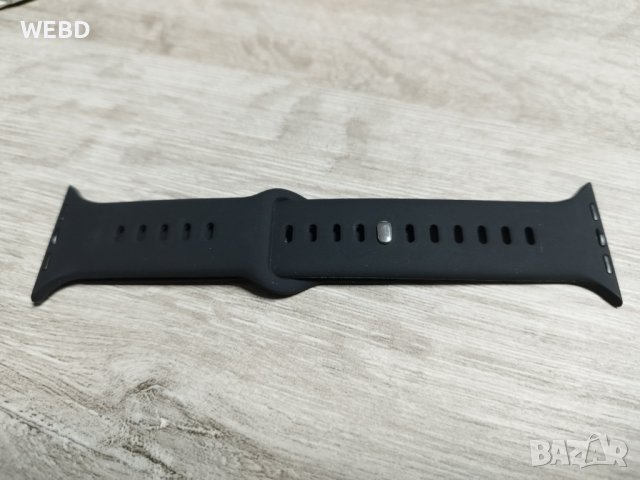 Силиконова каишка за Apple Watch Black  ML 42/44/45mm, снимка 2 - Смарт часовници - 39948639