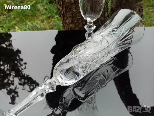 Кристални чаши за шампанско или коктейл - 5 бр., снимка 6 - Чаши - 47914652