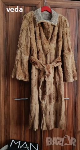 Италианско дизайнерско кожено палто тренч размер М