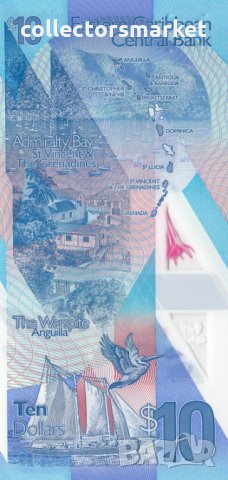 10 долара 2020, Източно Карибски Щати, снимка 2 - Нумизматика и бонистика - 35077076