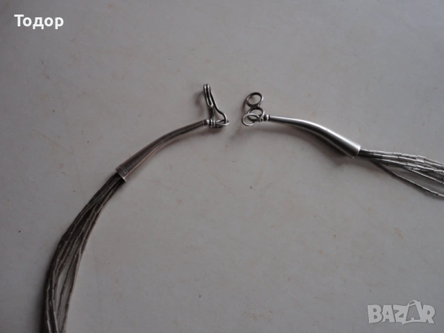 Уникално сребърно колие течно сребро 925, снимка 7 - Колиета, медальони, синджири - 53323079