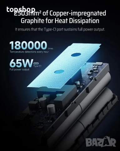 Преносима нова CUKTECH Power Bank, 20000mAh преносимо зарядно устройство, снимка 6 - Друга електроника - 50501476