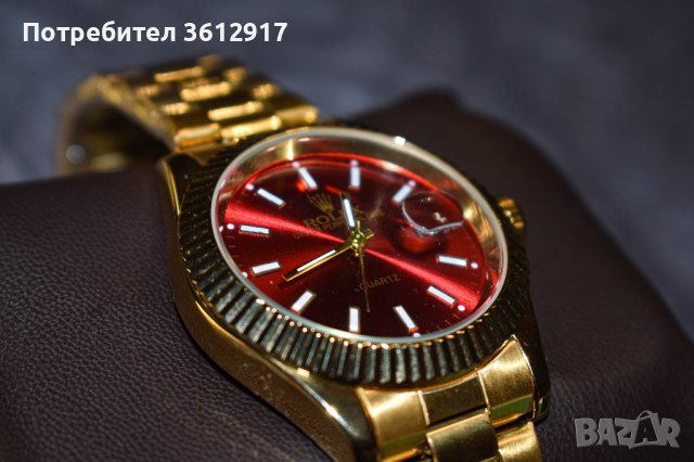 Rolex Oyster Perpetual Date Quartz - Златно с Червено