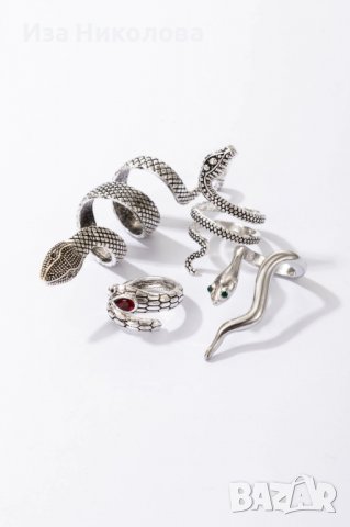 Пръстени змия с рубин и смарагди, снимка 5 - Пръстени - 38568814