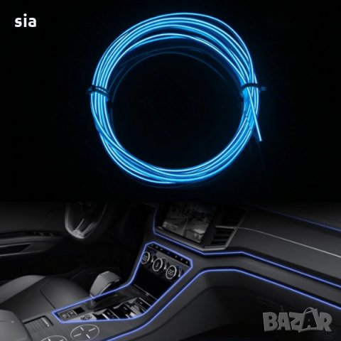 ИНТЕРИОРНА LED ЛЕНТА 1 МЕТЪР - СИНЯ, снимка 2 - Аксесоари и консумативи - 30743498