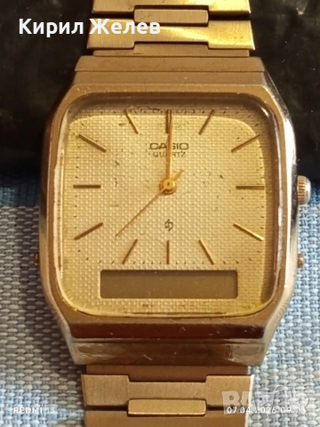 Класически модел мъжки часовник CASIO QUARTZ рядък за КОЛЕКЦИЯ 49557