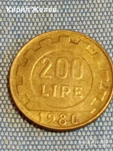 Две монети 1 пени 1961г. Англия - 200 лири 1980г. Италия редки за КОЛЕКЦИЯ 39778, снимка 5 - Нумизматика и бонистика - 48614927