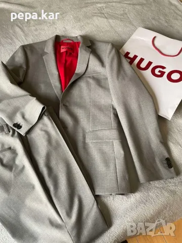 Мъжки костюм HUGO, размер 46. нов Промоция до Коледа , снимка 4 - Костюми - 48834366