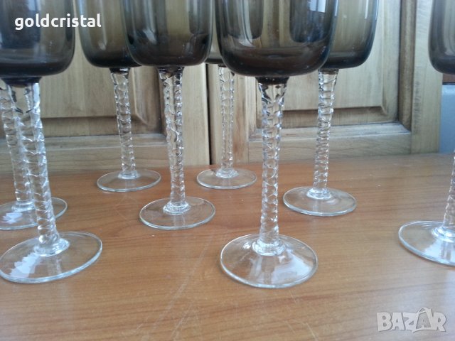 Стъклени чаши цветно стъкло , снимка 5 - Антикварни и старинни предмети - 37624732