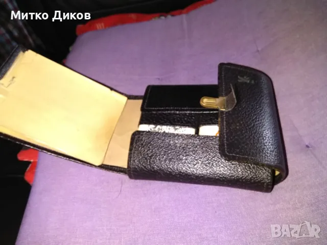 Калъф кожен за 2 чифта карти и те в него винтидж, снимка 5 - Карти за игра - 48347805