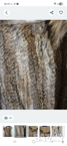 Елек от заек и яка от лисица, снимка 5 - Елеци - 54333142