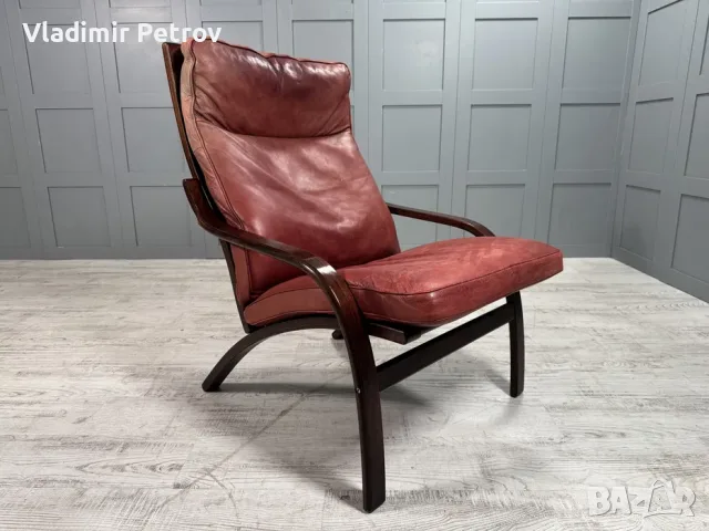 Датско кожено кресло Stouby Д1124, снимка 10 - Дивани и мека мебел - 55980124