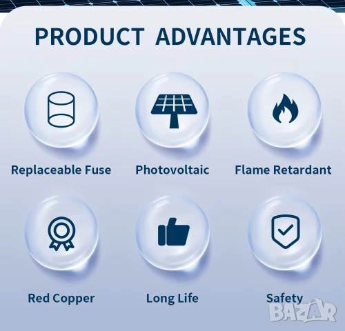 Taxnele 2P паралелен DC държач за предпазители за соларни фотоволтаични системи 10*38 мм DC 1000V, снимка 8 - Друга електроника - 52702189
