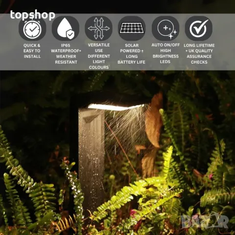 TENECO Външни соларни лампи 60 LED градински ландшафтни водоустойчиви  супер ярки, IP65, снимка 8 - Лед осветление - 50303164