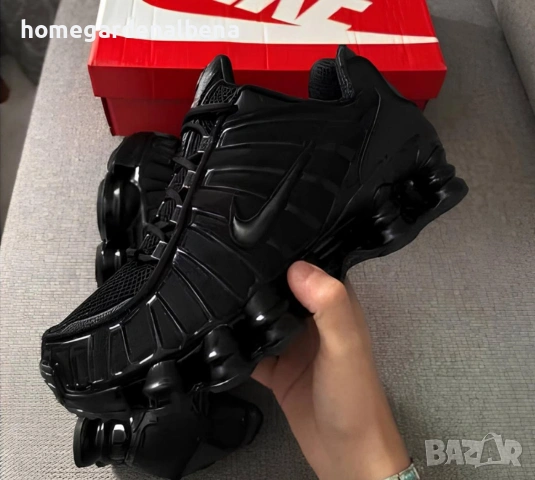 Мъжки маратонки Nike Shox TL — изцяло черни — пружинираща подметка — номера 36-45, снимка 2 - Маратонки - 54234862