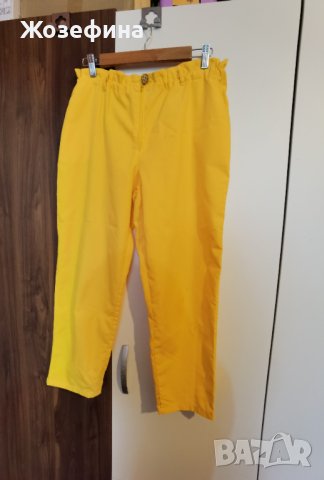 Жълт модерен свеж и ефектен панталон, снимка 10 - Панталони - 40861271