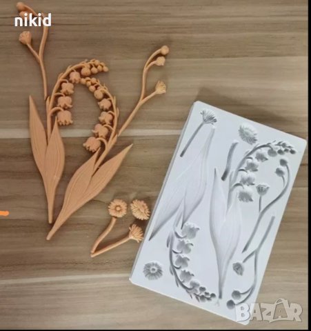 Грамадна Момина сълза и листа силиконов молд форма фондан шоколад гипс, снимка 3 - Форми - 37477245