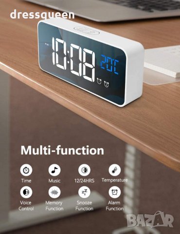 8808 Часовник с големи цифри и термометър, снимка 2 - Други стоки за дома - 30455843