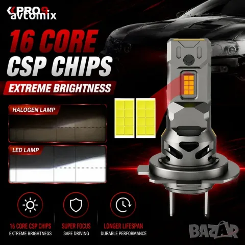 LED крушки PRO9 H4 30W 6000K mini 12V, снимка 5 - Аксесоари и консумативи - 56430118
