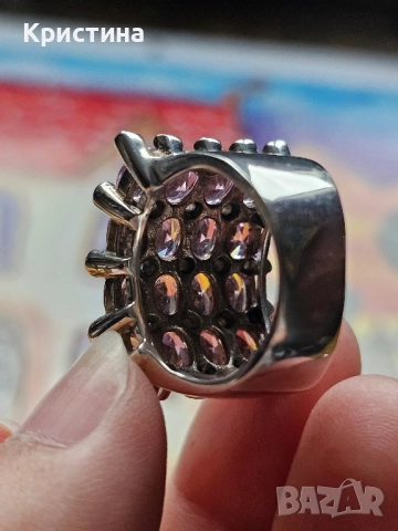 Масивен сребърен пръстен , снимка 6 - Пръстени - 51955556