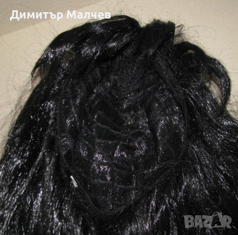 Перука от изкуствена коса 70 см черна права, отлична, снимка 6 - Други - 52020441