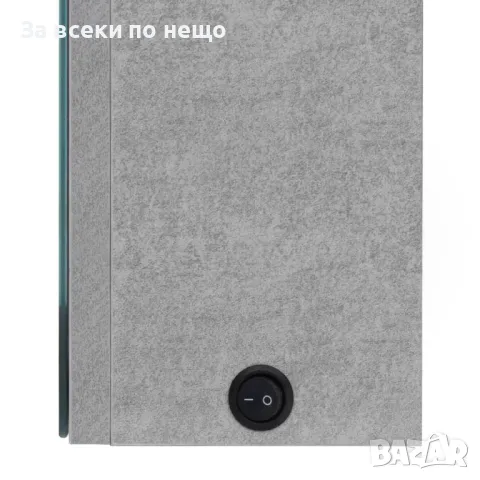 LED Шкаф С Огледало За Баня, Бетонно Сив, 50x13x70 См, снимка 7 - Шкафове - 48431805