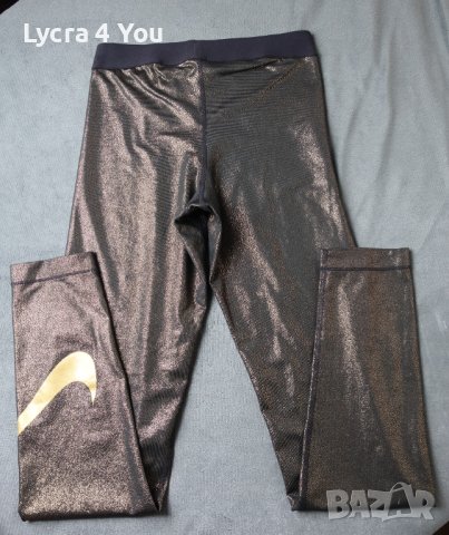 Nike Pro M уникален клин в златист цвят с златно лого на бранда!, снимка 7 - Клинове - 40839150