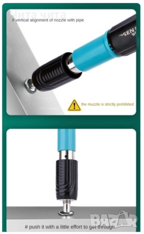 Ръчен пистолет за стоманени пирони пистолет за нитове инструмент за бетонна стена, снимка 3 - Куфари с инструменти - 52500193