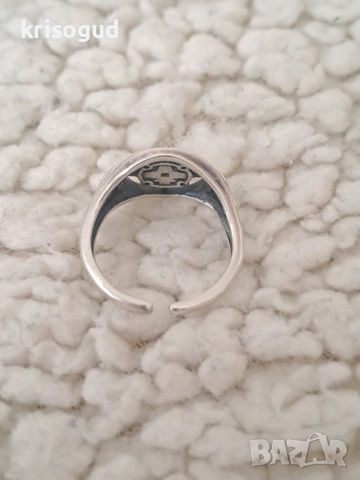 Сребърен пръстен S925 Компас с камъни и трикверта, универсален размер, снимка 6 - Пръстени - 53209858