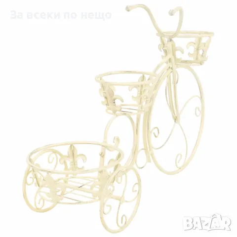 Цветарник във формата на колело, винтидж стил, метал, снимка 4 - Саксии и кашпи - 47468823