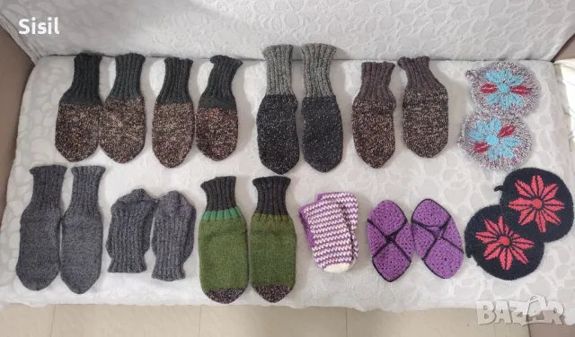 НОВИ дамски бродирани терлици и плетени чорапи , снимка 3 - Други - 48729610