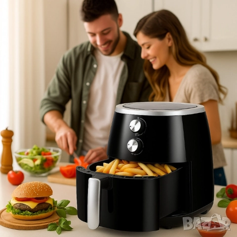 Уред за готвене с горещ въздух Royalty Line RL-AF1500.37D - Air Fryer 5L, снимка 13 - Друга електроника - 51857925