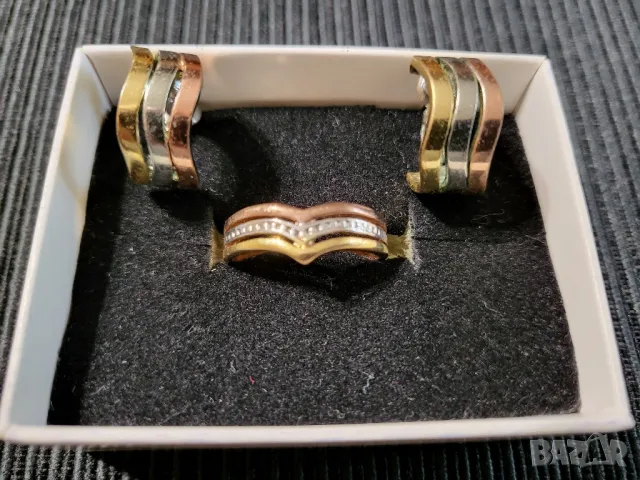 Комплект обеци и пръстен